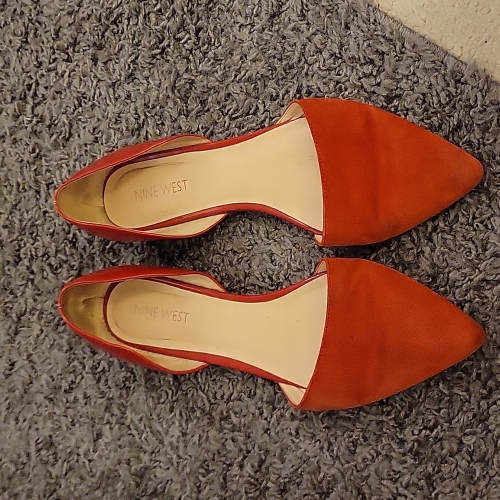 Nine West Red Flats, Size 8